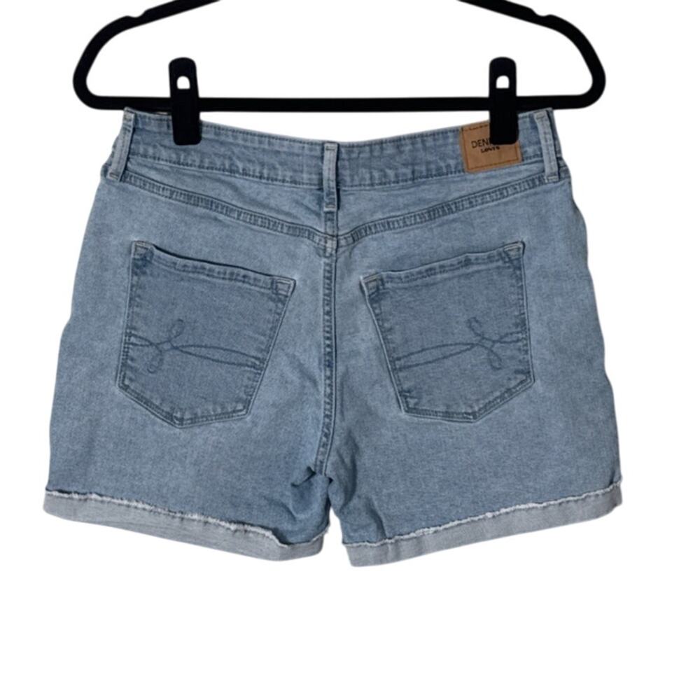 Denizen Levi's Womens Mid Rise Light Wash Jean Shorts Size 6/28 - Picture 2 of 9